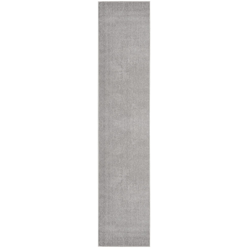 Nourison Essentials Silver/Gray Indoor/Outdoor Area Rug, Runner 2'2" x 18