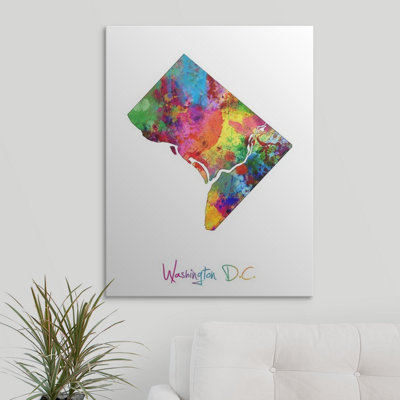 Francy «Washington DC, District of Columbia Map» par Abarca, impression