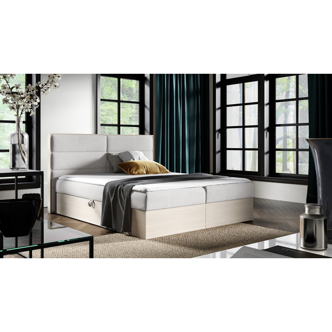 Boxspringbett Rustica 3 mit Topper und Stauraum