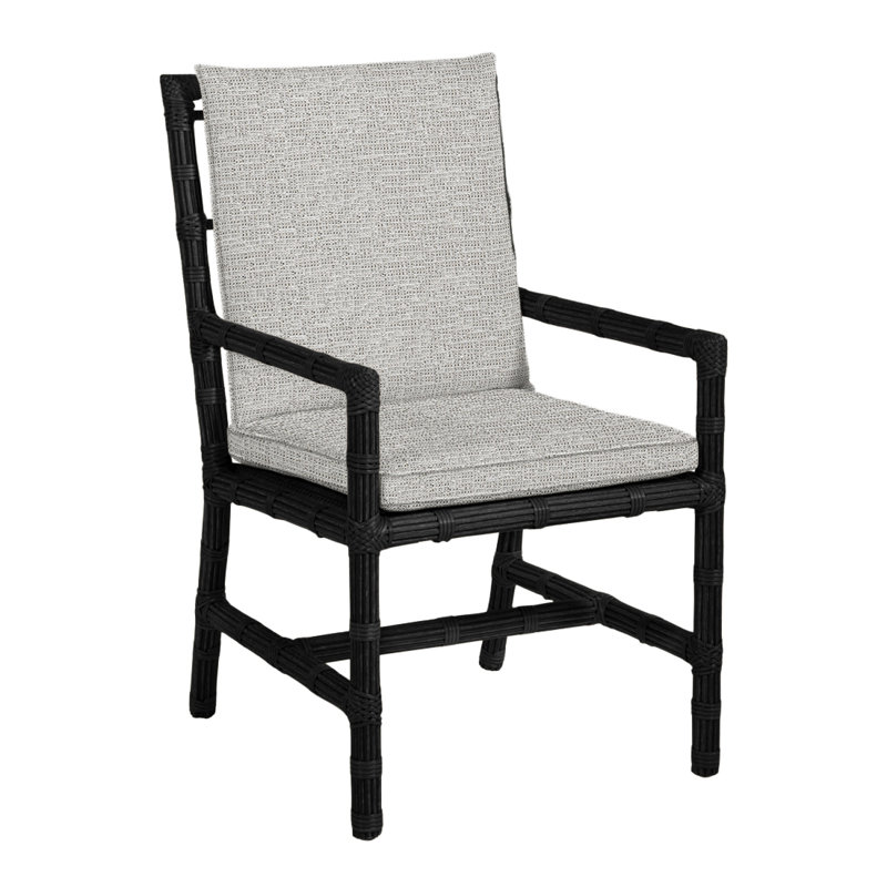 Fauteuil d'extérieur en résine tressée Newport N-Dura, Welt, Tweed caramel, Onyx