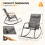 Chaise berçante de patio avec repose-pieds et coussin de tête Teslin-1237413494