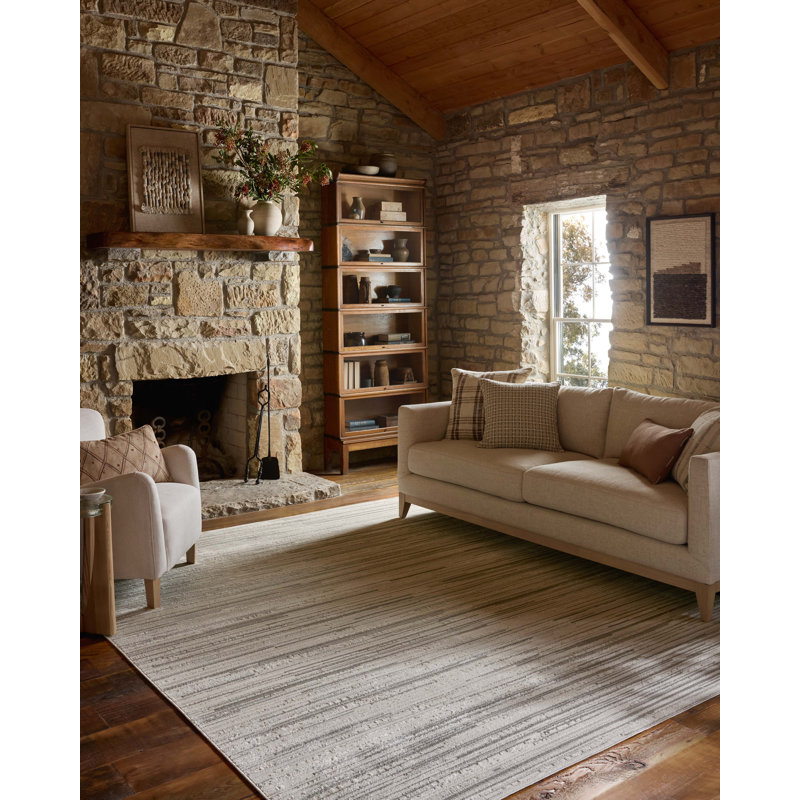 Tapis beige / gris Loloi Townes, Rectangle 6 pi 7 po x 9 pi 2 po