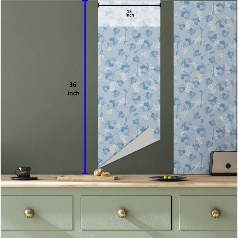 Conejara Roll, L 36 po x l 13 po, Bleu azur pâle / blanc