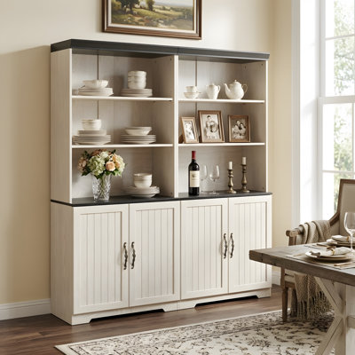 Combinez librement un ensemble de 2 grandes bibliothèques de rangement PCS, des étagères ouvertes à hauteur réglable et une armoire à porte fermée, une bibliothèque de rangement en MDF robuste et anti-basculement pour le bureau de la chambre d'étude du salon