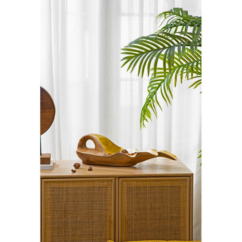 Assiette décorative en bois massif Arnee