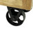 Jazmin 80" Mango Wood Sideboard with Cast Iron Wheels