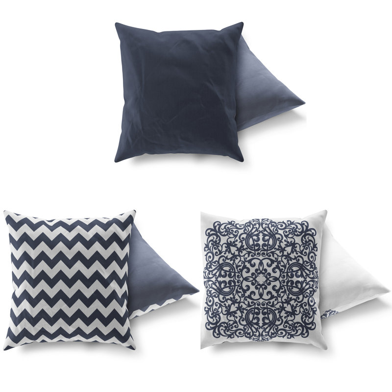 Chevron Cotton Blend Outdoor Throw Pillow