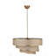 Lustre réglable élégant avec capuchon en tissu, brun et or, 15,7 po de diamètre x 8,3 po de hauteur | Douille E27 de 40 W maximum (ampoule non incluse) | Conception polyvalente pour le salon, la salle à manger et le vestibule, indice de protection IP20-804547012-804547064