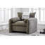 Fauteuil d'appoint surdimensionné en chenille pour un confort et une élégance ultimes dans le salon