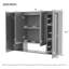 Armoire à pharmacie murale moderne avec 5 tablettes réglables et charnière à fermeture en douceur pour la salle de bain-812553677