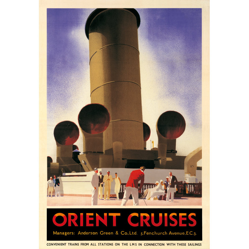 Orient Cruises, 1930 Ca by Andrew Johnson - Wrapped Canvas Art Prints, 46cm H x 30cm W