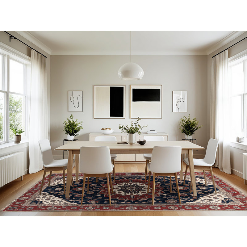 Machine Washable Persian Brown Area Rug, Rectangle 7' x 10'