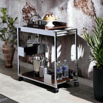 Chrome Finish Serving Cart by Orren Ellis