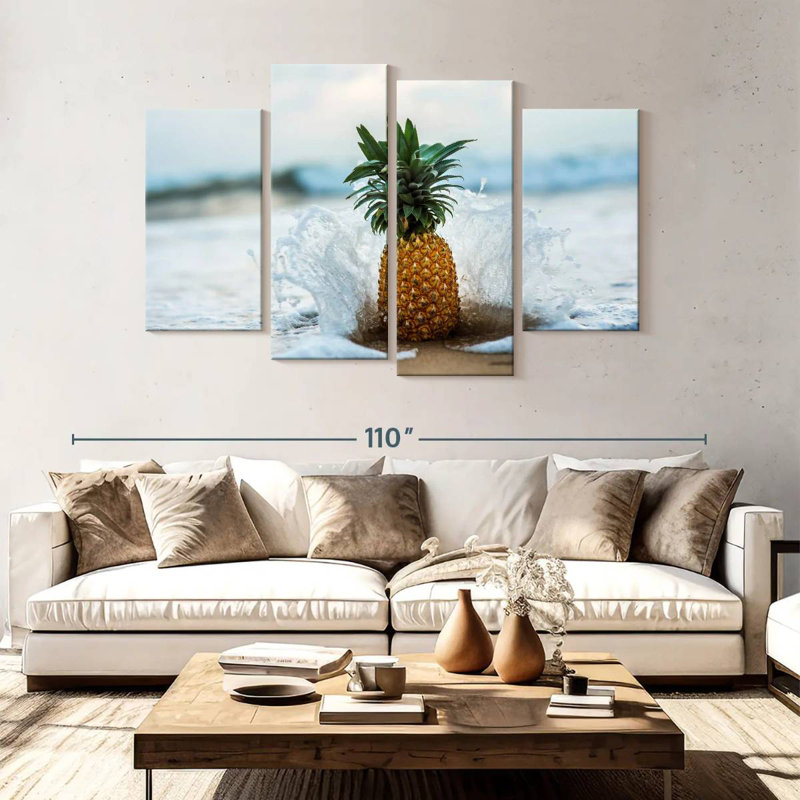 Yarlin Pineapple Splash, H 54 po x l 84 po