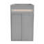 Lit mezzanine simple gris avec placards, bureau et armoire 2 pour dortoir-121020224-121020225