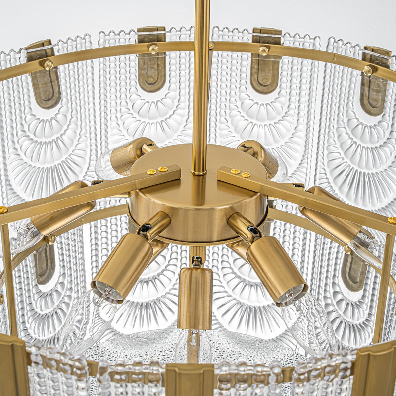 Luminaire suspendu cylindrique à 9 lumières Elonso