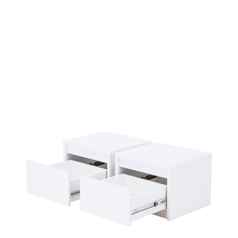 Italia 47cm W Manufactured Wood Bedside Table