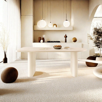 French Cream Style Solid Wood Dining Table