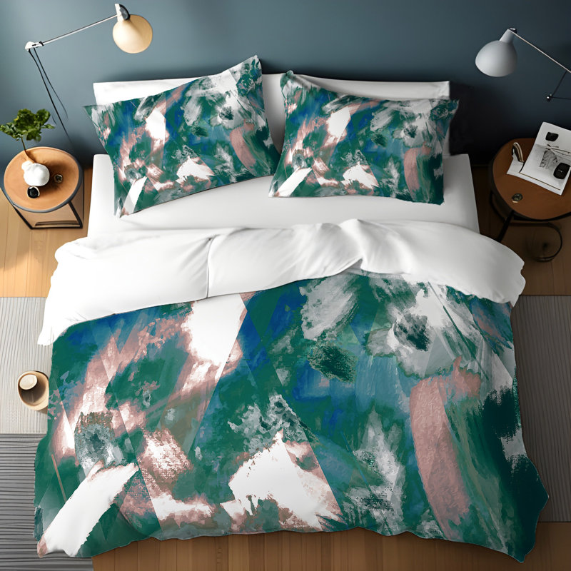 Abstract Duvet Cover, King Duvet Cover + 2 King Shams