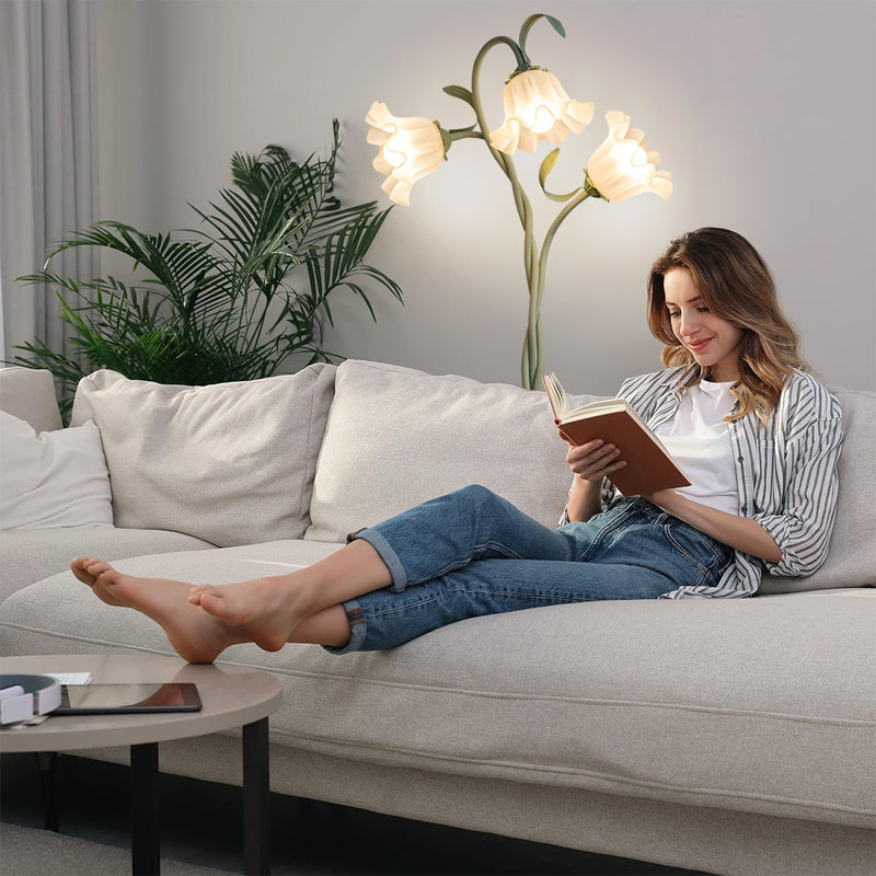 Lampe sur pied 65,55 po Tall Green, Green