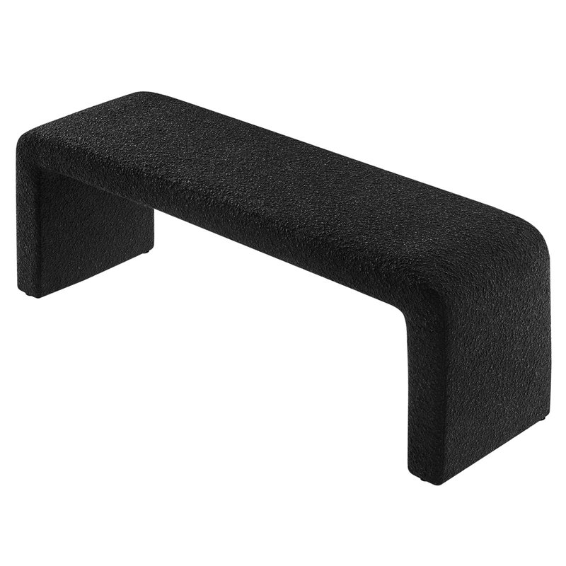 Modway Simba Revolution Performance Fabrics® Upholstered Bench, Black
