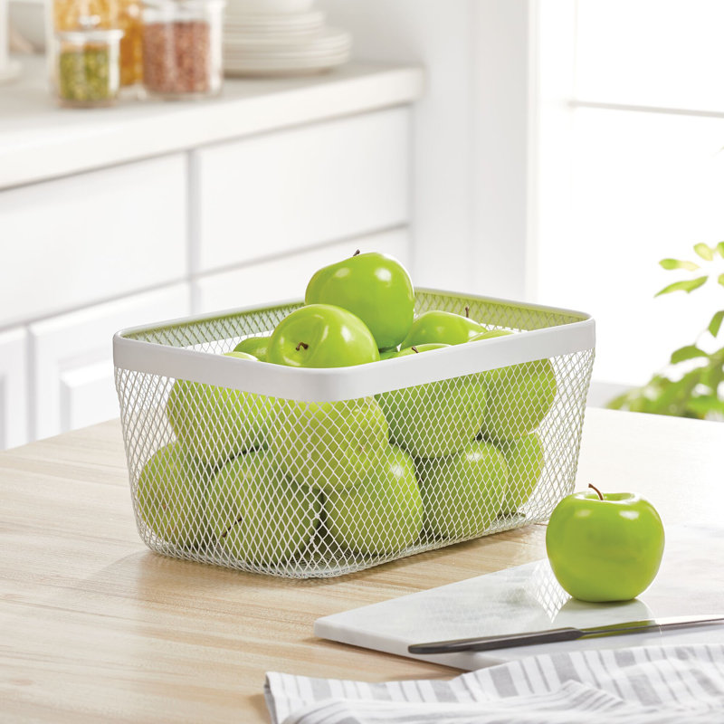 Panier Meshi 12 x 9 x 6, Blanc mat