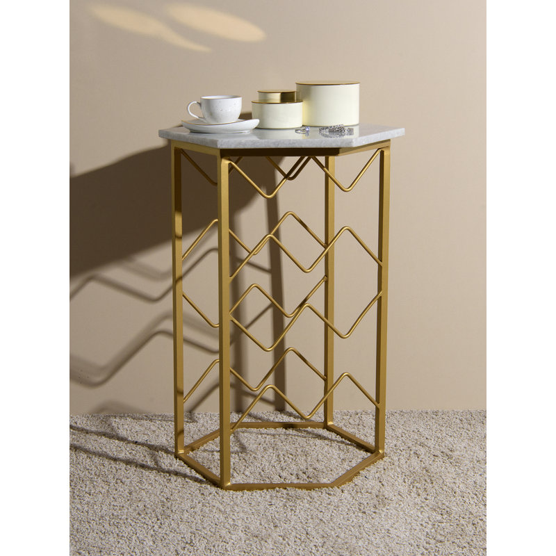 Marble Top End Table
