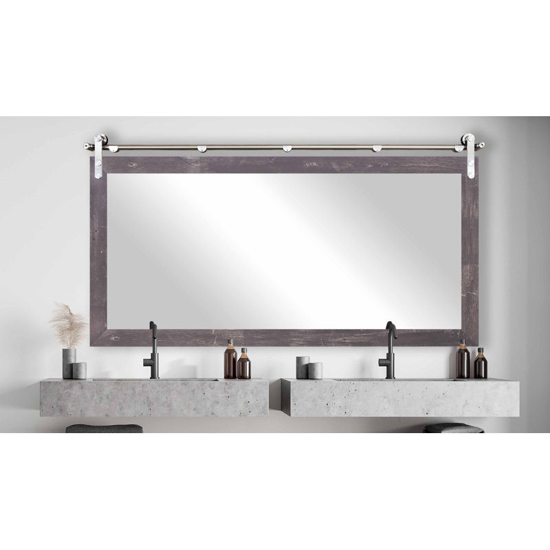Miroir de salle de bain, Brun récolte, 30,5 po x 55,5 po