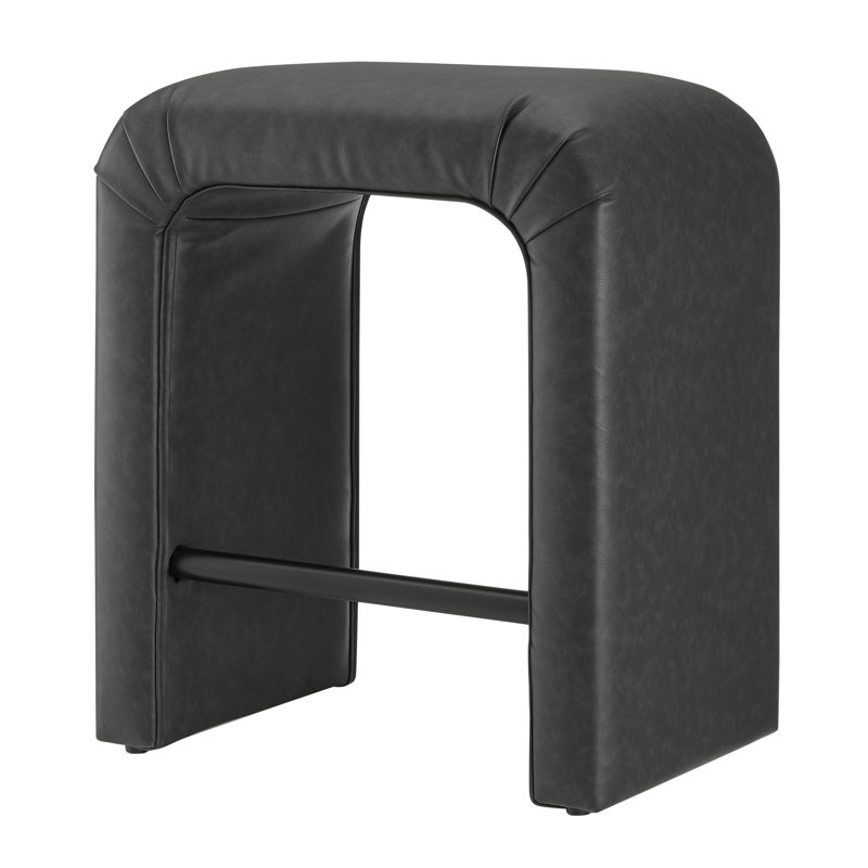 Berik 3-Piece Upholstered Counter Stool Set, Black, 3