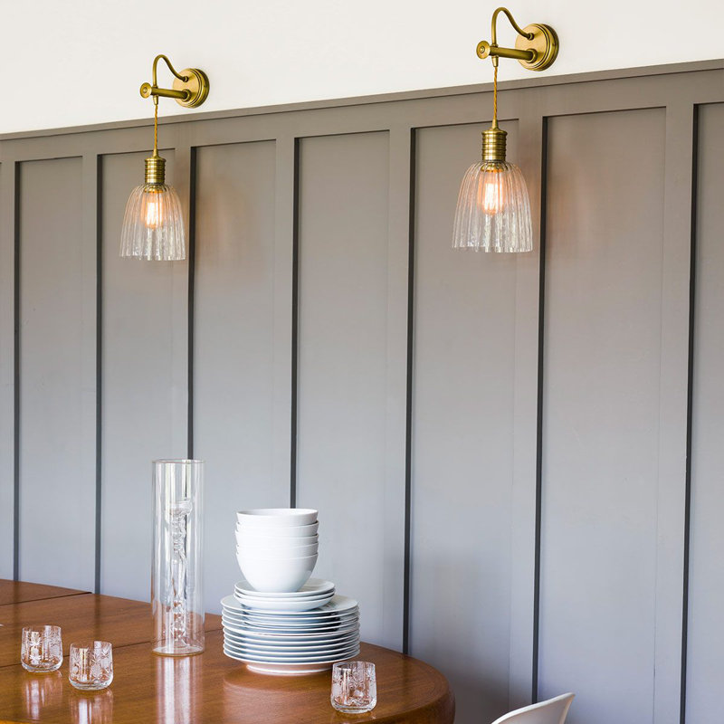 Lowell Armed Sconce, Aged brass