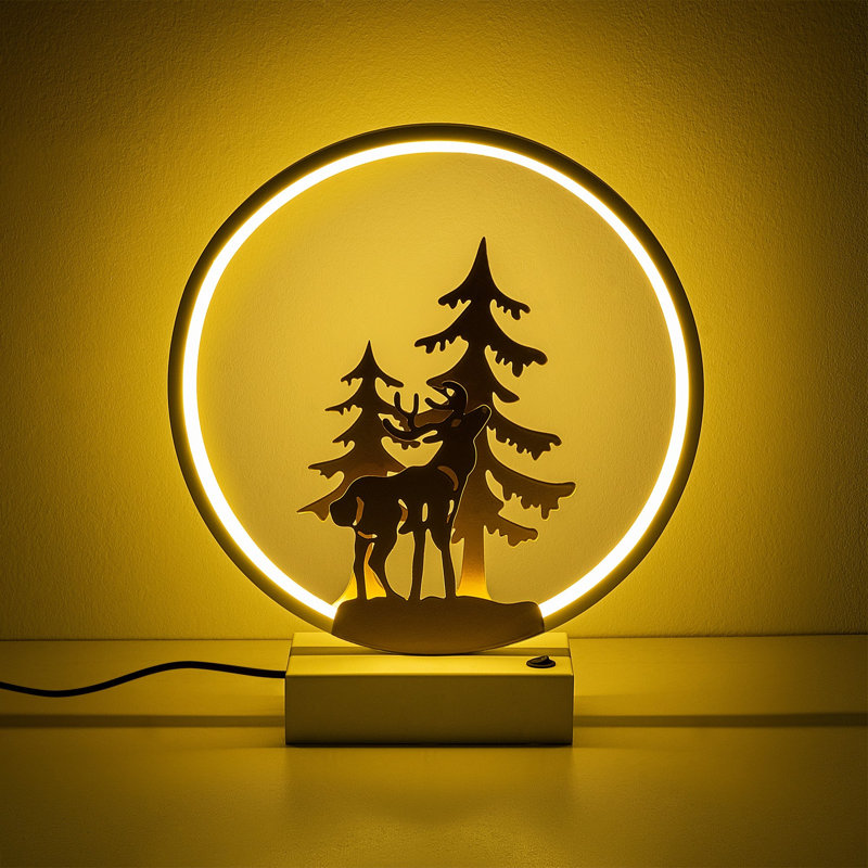 Lampe globe en métal Vanis, Or blanc