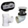 Sch. 40 PVC 1-1/2" Course Thread Plumber's Pack Tip-Toe Bathtub Drain with Linear Overflow, Tee & Elbows