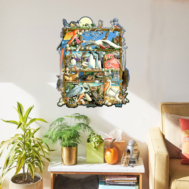 Art mural par Laura Seeley, Nature Wall Art, Birds, H 32 po x l 25,6 po x P 1 po