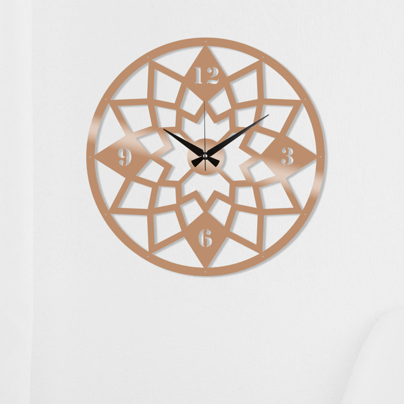 Mabella Metal Wall Clock, Copper