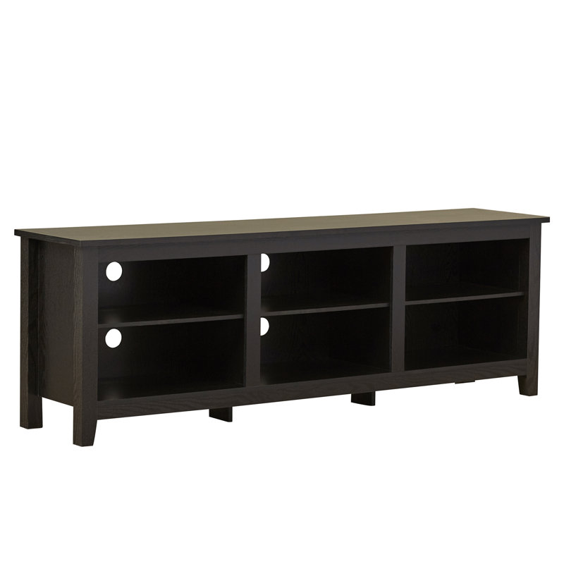 Meuble télé avec rangement ouvert Sunbury, Noir, 70"