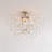 Dalia Brushed Silver-ish Champagne 5-Light Larger Crystal Flush Mount