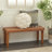 Markus Brown Wood Woven Bench-144505083
