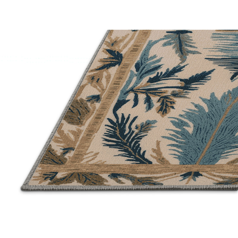 Machine Washable Nature Gray Area Rug, Rectangle 6' x 9'