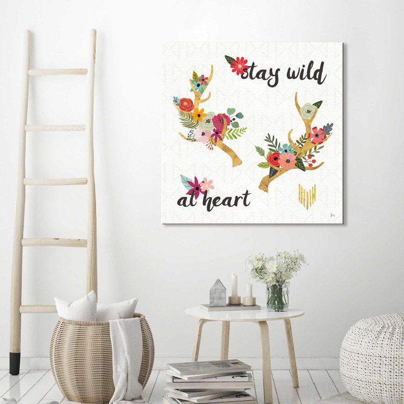 « boho beauté ii », art textuel sur toile, H 24 po x l 24 po x P 1,5 po, Toile tendue