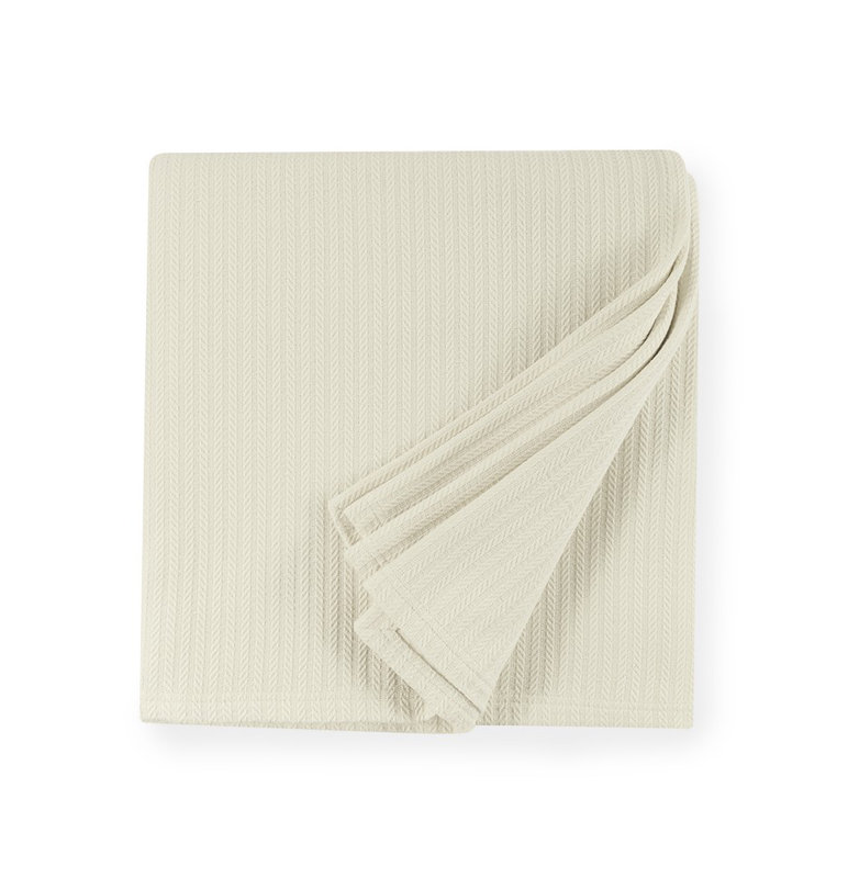 Grant Cotton Blanket, Twin, Ivory