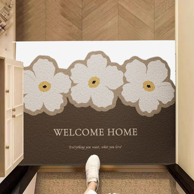  Silk Mat for Home Entryway Non-Slip Wear-abrasion Customizable Mud Scraper Doormat