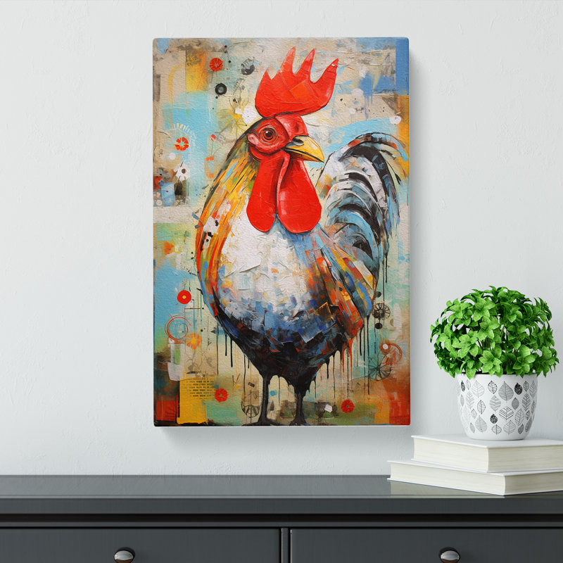 Chicken Abstract - Print, 60cm H x 40cm W x 3cm D
