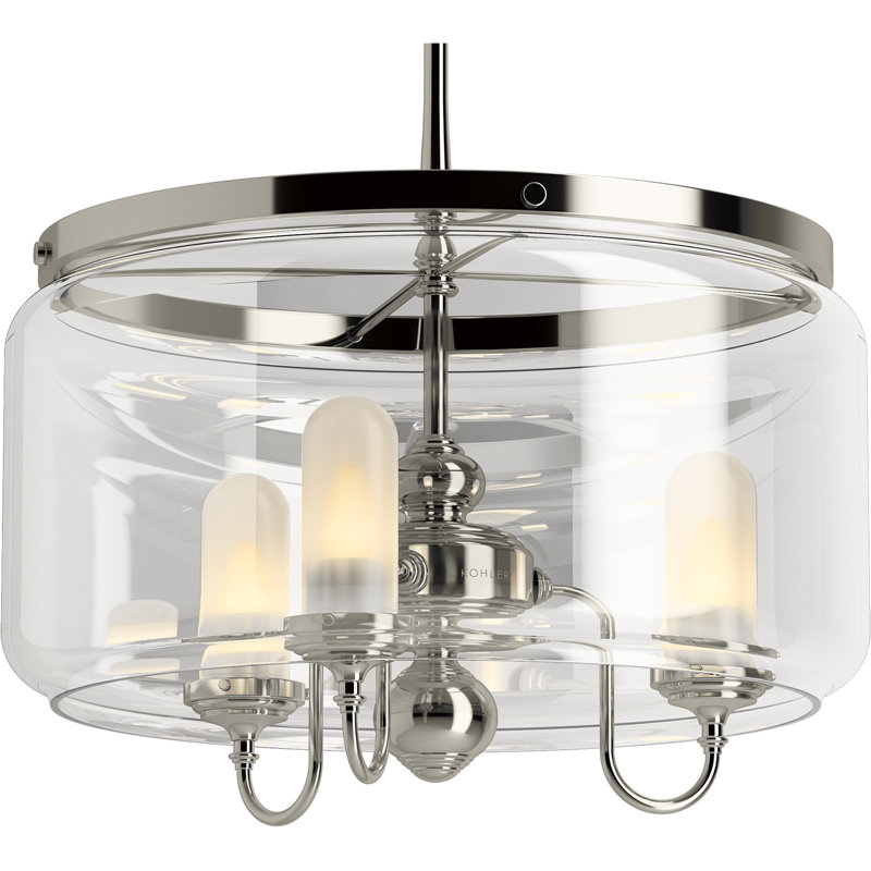 Artifacts 3 - Light Lantern Drum Chandelier, Polished Nickel