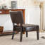 Fauteuil d'appoint capitonné en cuir avec sièges surdimensionnés Roundhill Furniture