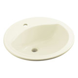Modesto Ceramic Circular Drop-In Bathroom Sink