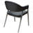 Adele Set Of Two Dining/Accent Chairs In Black Leatherette W/ Brushed Stainless Steel Leg-33485404