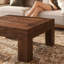 Table basse carrée en bois massif rétro brun-noisette-228492509