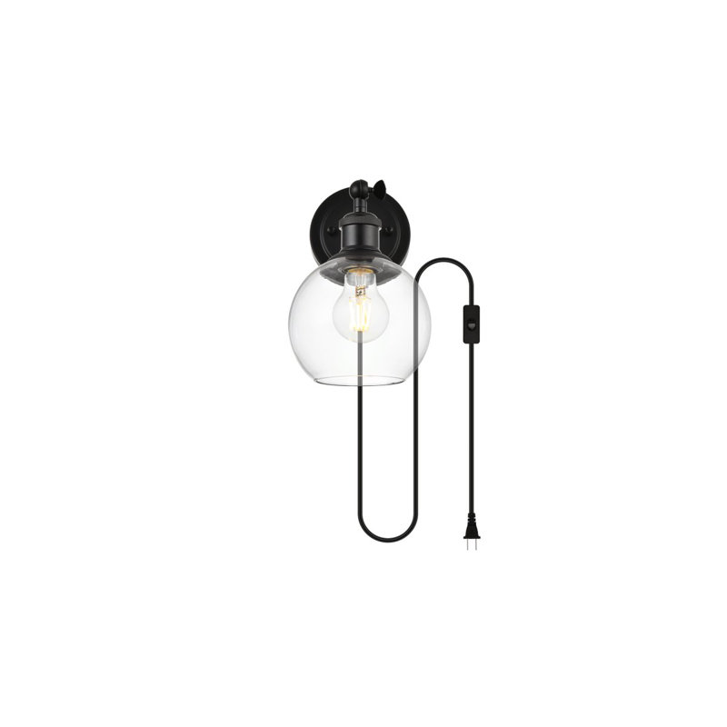 Lacoria Armed Sconce, Black
