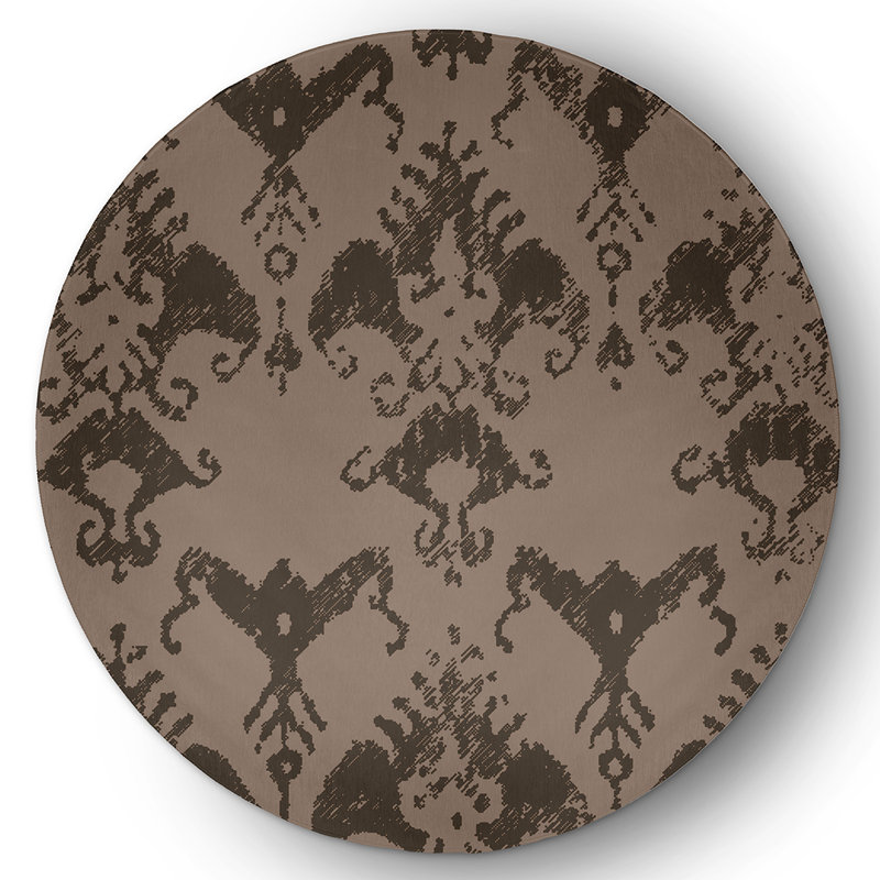Chenille Abstract Indoor Rug, Round 5'