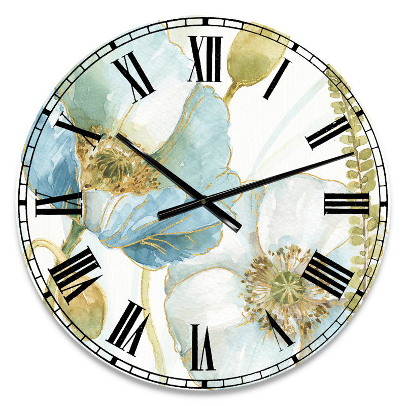 My Greenhouse Cottage Flowers III - Horloge murale traditionnelle, Petit